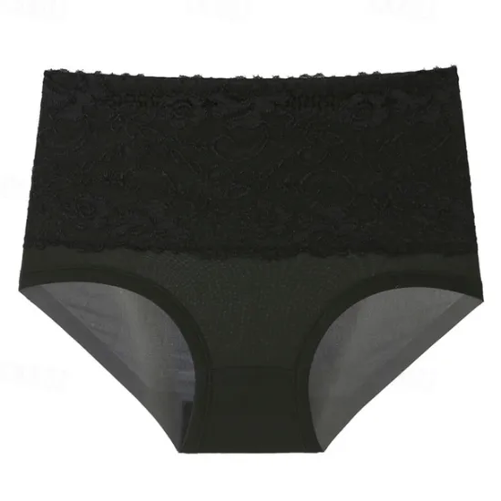 Clearance Women's Brief Underwear 1 PC Underwear Fashion Simple Sexy Lace Hole Flower High Waist Sexy Black Purple Pink M L XL Home Outfits Women Lingerie