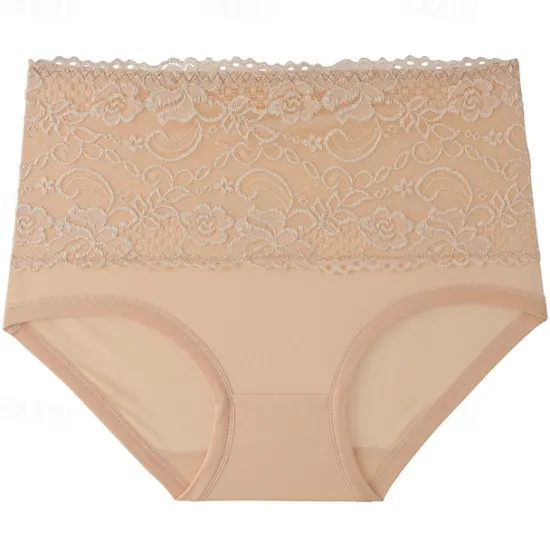Clearance Women's Brief Underwear 1 PC Underwear Fashion Simple Sexy Lace Hole Flower High Waist Sexy Black Purple Pink M L XL Home Outfits Women Lingerie