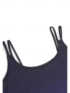 New Women's Camisole Tank Top Sleeveless Gradient Scoop Neck Blue Navy Relaxed Fit Summer Casual Fashion Versatile Clothing Apparel Women Tank Tops & Camis