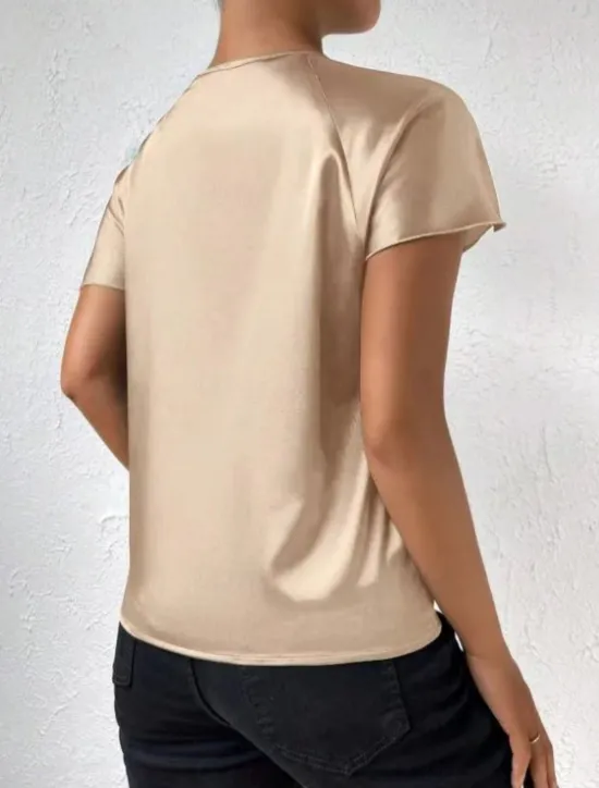 Best Women's Camisole Tank Top Solid Color Elegant Stylish Short Sleeve V Neck Regular Tops Wedding Guest Work Black Pink Navy Blue Green Khaki Summer Spring Women Tank Tops & Camis