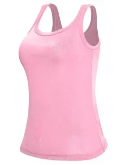 Women's Camisole Tank Top Solid Color Daily Stylish Casual Sleeveless Scoop Neck Regular Tops Daily Black White Pink Army Green Blue Summer Women Tank Tops & Camis