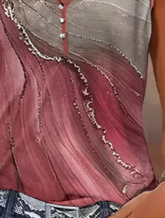 Hot Women's Camisole Tank Top Active Casual Ombre Print Sleeveless Regular Tops V Neck Casual Daily Black Wine Red Summer Women Tank Tops & Camis