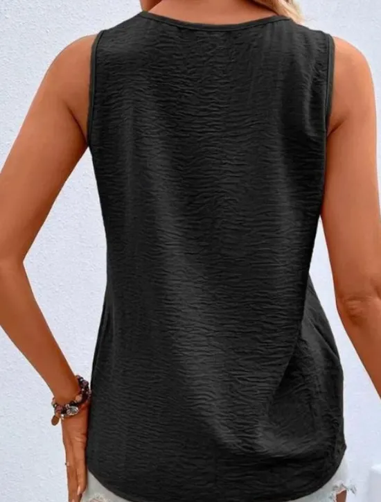 New Women's Camisole Tank Top Vintage Streetwear Buttons Sleeveless Regular Tops V Neck Casual Watermelon Red Black White Light Green Blue Women Tank Tops & Camis