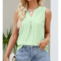 Hot Women's Camisole Tank Top Crew Neck White Pink Purple Green Summer Women Tank Tops & Camis