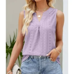Hot Women's Camisole Tank Top Crew Neck White Pink Purple Green Summer Women Tank Tops & Camis