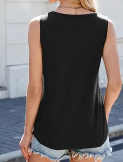 Women's Camisole Tank Top Solid Color Basic Casual Sleeveless Strap Regular Tops Daily Ruched Black White Pink Green Summer Women Shirts