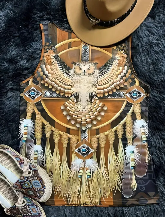 Sale Women's Camisole Tank Top Boho Tank Top Western Tank Top Floral Graphic Animal Bohemia Vintage Casual Sleeveless U Neck Regular Tops Daily Holiday Going out Print Black Khaki Gray Summer Women Boho Tops