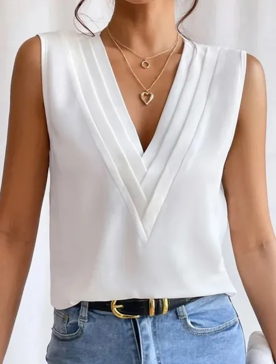 Clearance Women's Camisole Tank Top Elegant Vintage Fashion Sleeveless Sleeveless Regular Tops V Neck Casual Black White Wine Blue Women Tank Tops & Camis