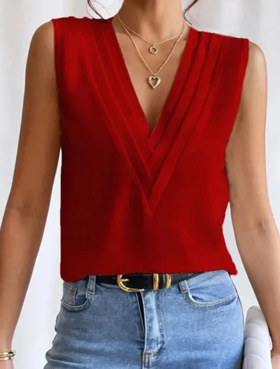 Clearance Women's Camisole Tank Top Elegant Vintage Fashion Sleeveless Sleeveless Regular Tops V Neck Casual Black White Wine Blue Women Tank Tops & Camis