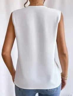 Clearance Women's Camisole Tank Top Elegant Vintage Fashion Sleeveless Sleeveless Regular Tops V Neck Casual Black White Wine Blue Women Tank Tops & Camis