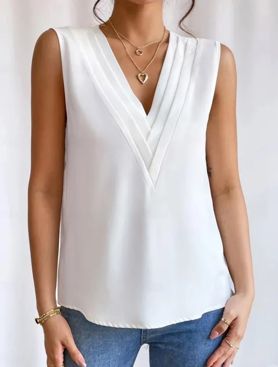 Clearance Women's Camisole Tank Top Elegant Vintage Fashion Sleeveless Sleeveless Regular Tops V Neck Casual Black White Wine Blue Women Tank Tops & Camis