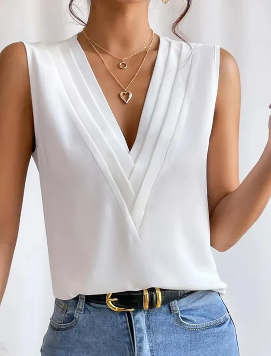 Clearance Women's Camisole Tank Top Elegant Vintage Fashion Sleeveless Sleeveless Regular Tops V Neck Casual Black White Wine Blue Women Tank Tops & Camis