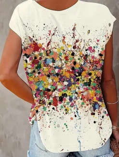 Hot Women's Camisole Tank Top Stylish Casual Ombre Print Sleeveless Regular Tops V Neck Daily Summer Women Boho Tops|Tank Tops & Camis