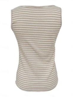 Sale Women's Camisole Tank Top Striped Tropical Daily Stylish Sleeveless U Neck Regular Tops Daily Buttons Print Black Wine Army Green Blue Green Summer Women Tank Tops & Camis