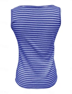 Sale Women's Camisole Tank Top Striped Tropical Daily Stylish Sleeveless U Neck Regular Tops Daily Buttons Print Black Wine Army Green Blue Green Summer Women Tank Tops & Camis
