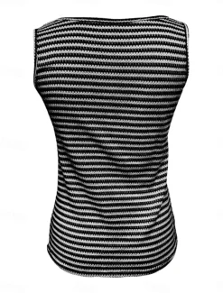 Sale Women's Camisole Tank Top Striped Tropical Daily Stylish Sleeveless U Neck Regular Tops Daily Buttons Print Black Wine Army Green Blue Green Summer Women Tank Tops & Camis