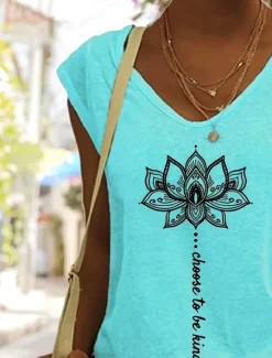 Outlet Women's Camisole Tank Top Floral Graphic Mandala Vintage Casual Sleeveless Crew Neck Regular Tops Daily Weekend Vacation Wear Print Blue Orange Summer Spring Women Tank Tops & Camis