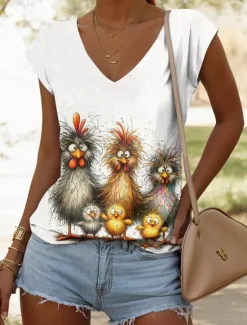 Discount Women's Camisole Tank Top Graphic Animal Vintage Tropical Stylish Sleeveless V Neck Regular Tops Daily Print Summer Spring Women Tank Tops & Camis