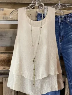 Outlet Women's Camisole Tank Top Floral Stylish Basic Sleeveless U Neck Regular Tops Daily Layered Orange Beige Summer Women Tank Tops & Camis