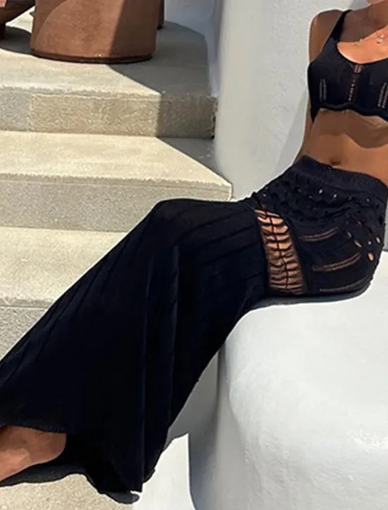 Outlet Women's Camisole Tank Top Black White Solid Color Cut Out Beach Swimming Vacation Sexy Boho Strap Regular Fit S Women Tank Tops & Camis