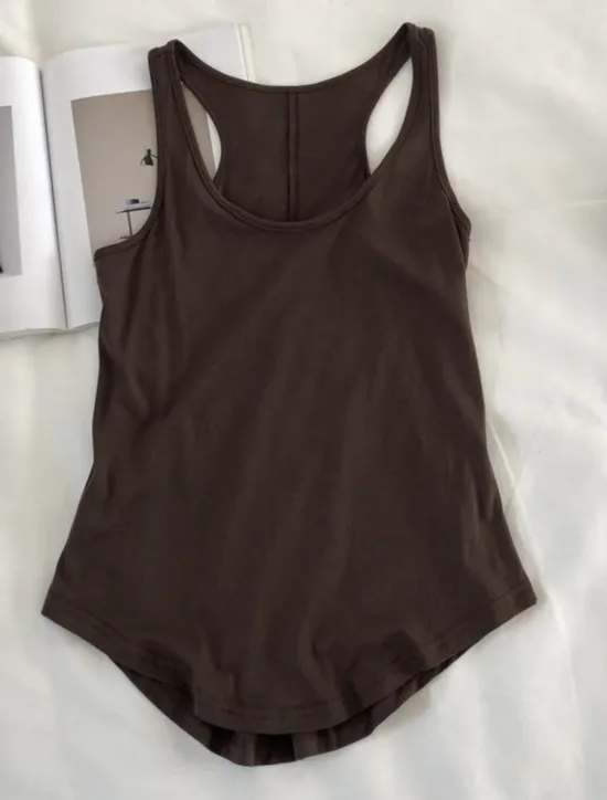 New Women's Camisole Tank Top Solid Color Daily Stylish Casual Sleeveless Scoop Neck Regular Tops Daily Backless Black Light Brown Brown Summer Women Tank Tops & Camis