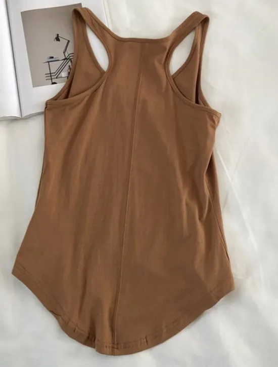 New Women's Camisole Tank Top Solid Color Daily Stylish Casual Sleeveless Scoop Neck Regular Tops Daily Backless Black Light Brown Brown Summer Women Tank Tops & Camis