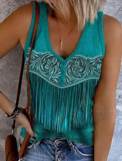 Best Women's Camisole Tank Top Leopard Color Block Stylish Casual Sleeveless Sleeveless V Neck Crop Tops Daily Print Pink Blue Summer Spring Women Tank Tops & Camis