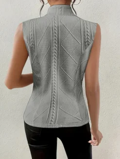 Outlet Women's Camisole Tank Top Solid Color Elegant Daily Stylish Sleeveless V Neck Regular Tops Daily Holiday Buttons Black White Khaki Gray Summer Women Tank Tops & Camis