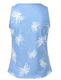 Online Women's Camisole Tank Top Floral Casual Sleeveless Notched Neck Regular Tops Daily Buttons Print Summer Women Tank Tops & Camis