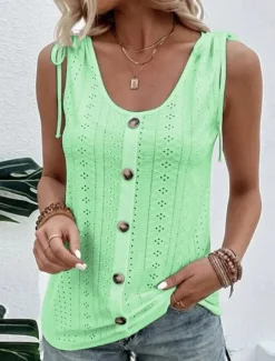 New Women's Camisole Tank Top Plain Elegant Casual Sleeveless Crew Neck Regular Tops Daily Holiday Lace Ruched White Yellow Pink Blue Purple Summer Spring Women Tank Tops & Camis