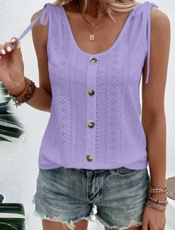 New Women's Camisole Tank Top Plain Elegant Casual Sleeveless Crew Neck Regular Tops Daily Holiday Lace Ruched White Yellow Pink Blue Purple Summer Spring Women Tank Tops & Camis