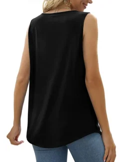 Sale Women's Camisole Tank Top Black White Pink Plain Sexy Street Daily Fashion Square Neck Regular Fit S Women Tank Tops & Camis