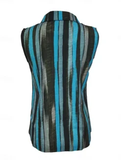Discount Women's Camisole Tank Top Striped Daily Casual Sleeveless V Neck Regular Tops Daily Buttons Print Yellow Red Blue Summer Spring Women Tank Tops & Camis