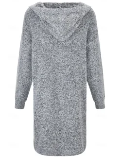 Women's Cardigan Fashion Streetwear Daily Solid Color Open Front Knitted Textured Long Sleeve Long Tops Knit Work Weekend Fall Winter Women Cardigans & Outerwears