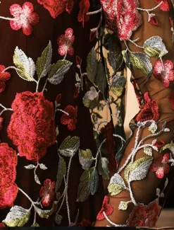 Outlet Women's Cardigan Lace Embroidered Elegant Floral Formal Regular Crewneck Loose Fit Long Sleeve Outerwear Gray Pink Summer Spring Women Blazers & Suits