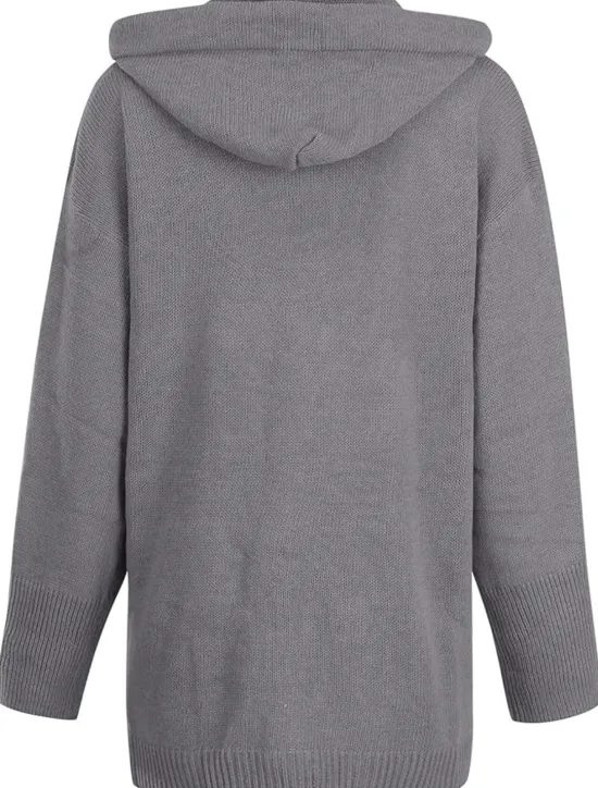 New Women's Cardigan Sweater Basic Casual Soft Solid Color Maillard Chunky Open Front Buttons Knitted Long Sleeve Long Tops Knit Daily Weekend Black Gray Fall Winter Women Cardigans & Outerwears