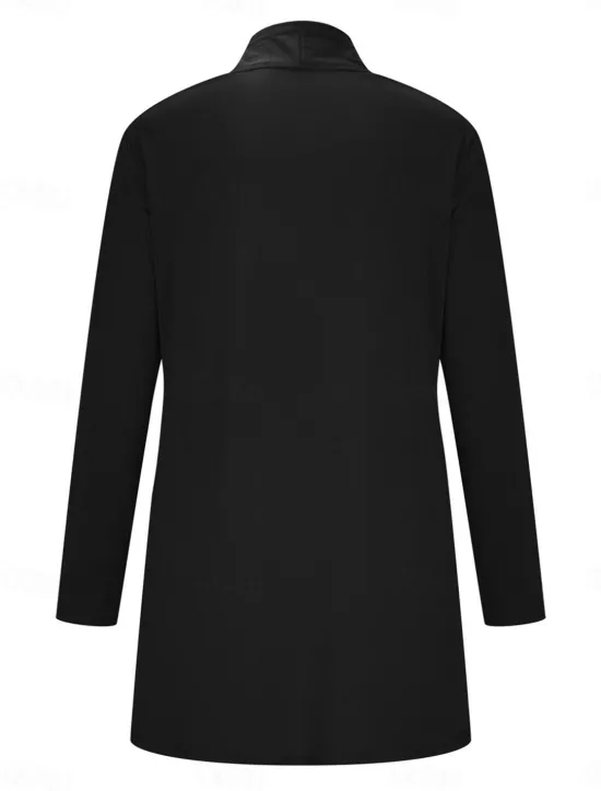 Best Women's Cardigan Sweater Cardigan Stylish Casual Soft Solid Color Ribbed Open Front Pocket Long Sleeve Long Tops Knit Outdoor Daily Weekend Black White Summer Fall Women Cardigans & Outerwears