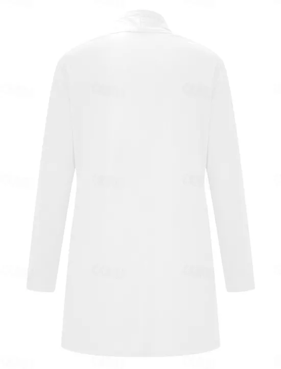 Best Women's Cardigan Sweater Cardigan Stylish Casual Soft Solid Color Ribbed Open Front Pocket Long Sleeve Long Tops Knit Outdoor Daily Weekend Black White Summer Fall Women Cardigans & Outerwears