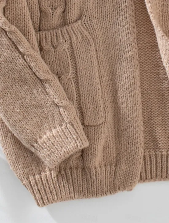 Women's Cardigan Sweater Jacket Fashion Streetwear Soft Solid Color Open Front Buttons Knitted Long Sleeve Regular Tops Knit Work Camel Purple Fall Winter Women Cardigans & Outerwears