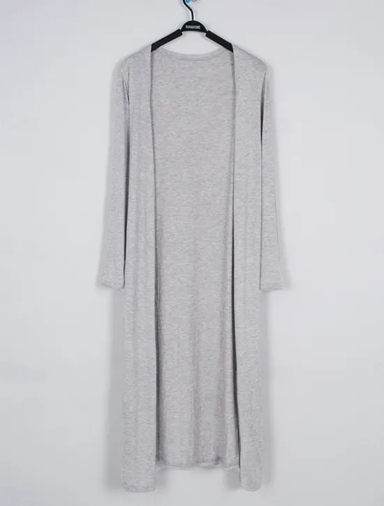 Discount Women's Cardigan Sweater Stylish Casual Soft Solid Color Ribbed Open Front Oversized Long Sleeve Long Tops Knit Daily Going out Weekend Black White Summer Fall Women Cardigans & Outerwears