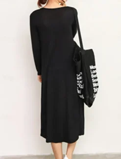 Discount Women's Cardigan Sweater Stylish Casual Soft Solid Color Ribbed Open Front Oversized Long Sleeve Long Tops Knit Daily Going out Weekend Black White Summer Fall Women Cardigans & Outerwears