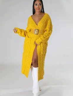 Clearance Women's Cardigan Sweater Sexy Solid Color Chunky V Neck Knitted Drop Shoulder Long Sleeve Tunic Knit Home Daily Red Brown Black Fall Winter Women Cardigans & Outerwears