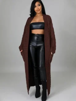 Clearance Women's Cardigan Sweater Sexy Solid Color Chunky V Neck Knitted Drop Shoulder Long Sleeve Tunic Knit Home Daily Red Brown Black Fall Winter Women Cardigans & Outerwears