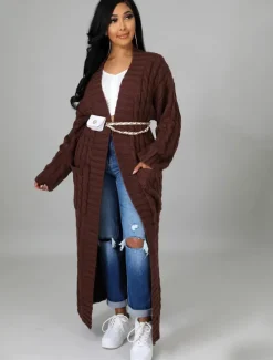Clearance Women's Cardigan Sweater Sexy Solid Color Chunky V Neck Knitted Drop Shoulder Long Sleeve Tunic Knit Home Daily Red Brown Black Fall Winter Women Cardigans & Outerwears