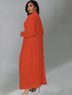 Clearance Women's Cardigan Sweater Sexy Solid Color Chunky V Neck Knitted Drop Shoulder Long Sleeve Tunic Knit Home Daily Red Brown Black Fall Winter Women Cardigans & Outerwears