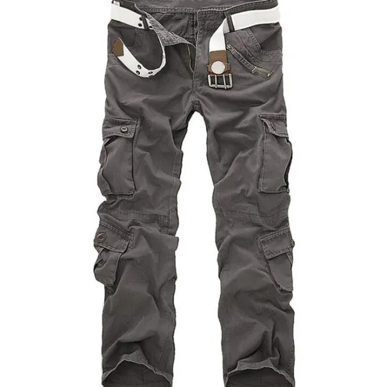 Hot Women's Cargo parachute pants Trousers Trousers Full Length 100% Cotton Pocket Baggy Micro-elastic High Waist Athleisure Casual Daily Gray Green ArmyGreen S M Women Pants