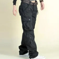 Hot Women's Cargo parachute pants Trousers Trousers Full Length 100% Cotton Pocket Baggy Micro-elastic High Waist Athleisure Casual Daily Gray Green ArmyGreen S M Women Pants