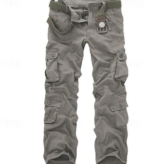 Hot Women's Cargo parachute pants Trousers Trousers Full Length 100% Cotton Pocket Baggy Micro-elastic High Waist Athleisure Casual Daily Gray Green ArmyGreen S M Women Pants