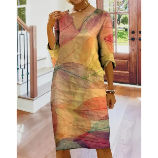 Outlet Women's Casual Dress Ethnic Dress Shift Dress Midi Dress Leopard Black White Half Sleeve Floral Print Summer Spring V Neck Basic Daily Vacation Weekend 2023 S M L XL XXL 3XL Women Floral Dresses|Spring Dresses