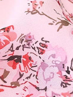Hot Women's Casual Dress Floral Lace up Print V Neck Mini Dress Boho Vacation 3/4 Length Sleeve Summer Women Spring Dresses